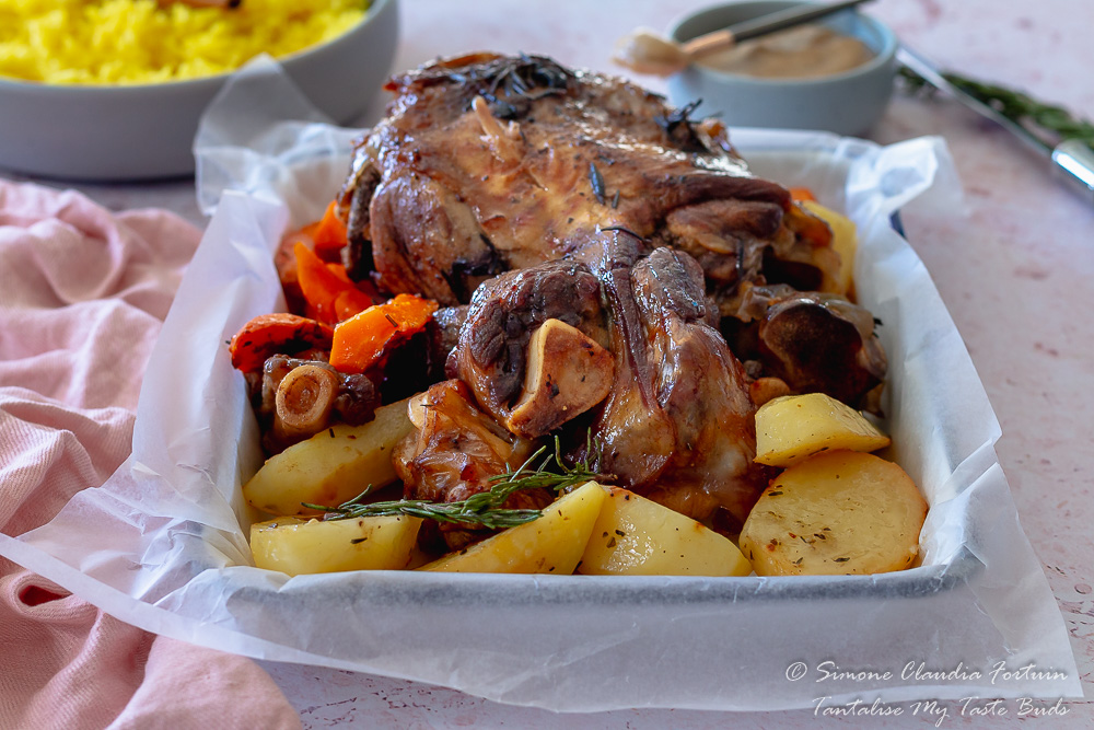 Roasted Bone-in Leg of Lamb